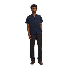 Jack & Jones 12256772 Lacivert Beyaz Erkek Gömlek