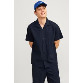 Jack & Jones 12256772 Lacivert Erkek Gömlek