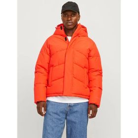 Jack & Jones 12259850-DRAGON-FIRE Jhworld Puffer Kırmızı Erkek Mont