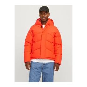 Jack & Jones 12259850-DRAGON-FIRE Jhworld Puffer Kırmızı Erkek Mont