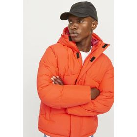 Jack & Jones 12259850-DRAGON-FIRE Jhworld Puffer Kırmızı Erkek Mont
