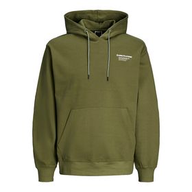 Jack & Jones 12260010-CPR Aero Yeşil Kapüşonlu Erkek Sweatshirt