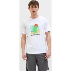 Jack & Jones 12269416-01 Jjbarbados Tee Ss Crew Neck Beyaz Erkek T-shirt
