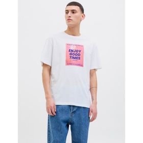 Jack & Jones 12269429-01 Jjporto Tee SS Crew Neck Beyaz Erkek T-shirt