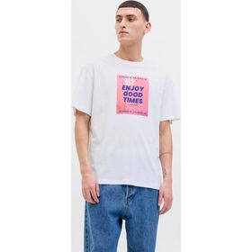 Jack & Jones 12269429-01 Jjporto Tee SS Crew Neck Beyaz Erkek T-shirt
