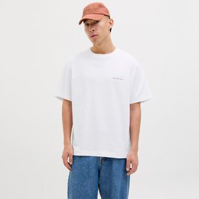 Jack & Jones 12273388-BW Beyaz Marrakesh Sketch Erkek T-Shirt