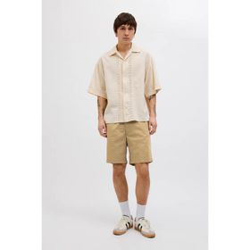 Jack & Jones 12274983 Camel Erkek Jpstjaıden Rahat Kesim Beli İp Detaylı Pamuklu Şort