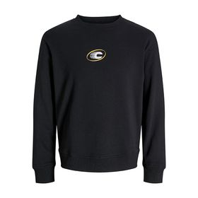 Jack & Jones 12277749-BLK Vibrant Siyah Bisiklet Yaka Erkek Sweatshirt