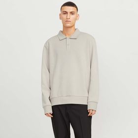 Jack & Jones 12278586-MBM Bej Bradley Polo Erkek Sweatshirt
