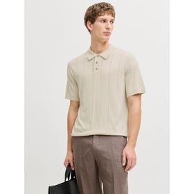 Jack & Jones 12291042-ANS William Strcuture Erkek Bej Polo Tişört