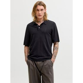 Jack & Jones 12291042-B William Structure Erkek Siyah Polo Tişört