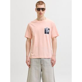 Jack & Jones 12297889-PM Montauk Chestie Erkek Pembe Tişört