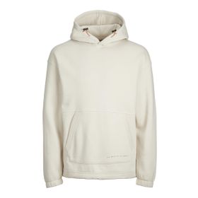 Jack & Jones Core Jcofilo Plain Aw23 Sweat Hood SN Kırık Beyaz Erkek Sweatshirt