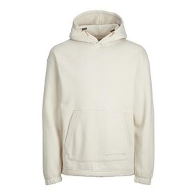 Jack & Jones Core Jcofilo Plain Aw23 Sweat Hood SN Kırık Beyaz Erkek Sweatshirt