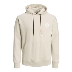 Jack & Jones Core Jcofilo Plain Aw23 Sweat Hood SN Kırık Beyaz Erkek Sweatshirt
