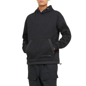 Jack & Jones Core Jcofilo Plain Aw23 Sweat Hood SN Siyah Erkek Sweatshirt