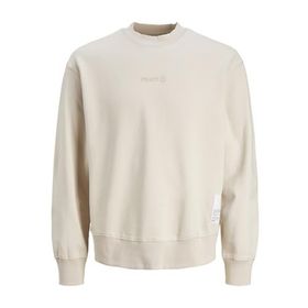 Jack & Jones Core Jcoprjct Sweat Crew Neck AW23 Kırık Beyaz Erkek Sweatshirt