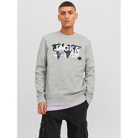Jack & Jones Dust Erkek Gri Bisiklet Yaka Sweatshirt