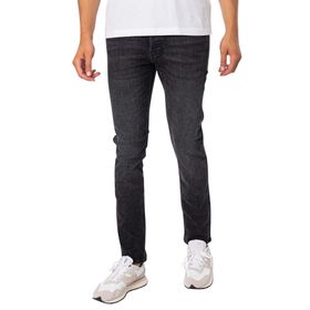 Jack & Jones Intelligence Jjiglenn Jjoriginal SQ 270 NOOS Siyah Denim Erkek Jeans