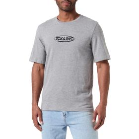 Jack & Jones Jacoliver Ss Tee Açık Gri Melanj Erkek T-shirt