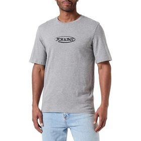 Jack & Jones Jacoliver Ss Tee Açık Gri Melanj Erkek T-shirt