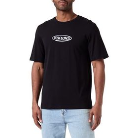 Jack & Jones Jacoliver Ss Tee Siyah Erkek T-shirt