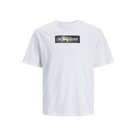 Jack & Jones Jcoaop Print TEE SS Crew Neck Beyaz Erkek T-shirt
