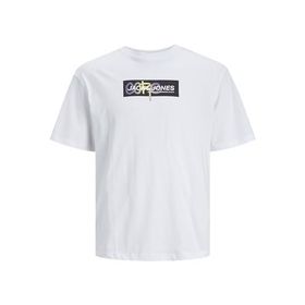 Jack & Jones Jcoaop Print TEE SS Crew Neck Beyaz Erkek T-shirt