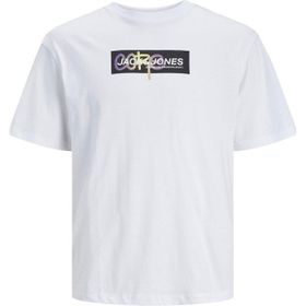 Jack & Jones Jcoaop Print TEE SS Crew Neck Beyaz Erkek T-shirt