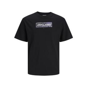 Jack & Jones Jcoaop Print Tee Ss Crew Neck Siyah Erkek T-shirt