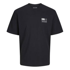 Jack & Jones Jcoflash Tee SS Crew Neck Styd Siyah Erkek T-shirt