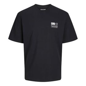 Jack & Jones Jcoflash Tee SS Crew Neck Styd Siyah Erkek T-shirt