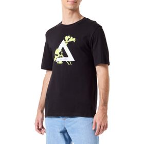 Jack & Jones Jcofloral Üçgen SS Bisiklet Yaka FST Siyah Erkek T-shirt
