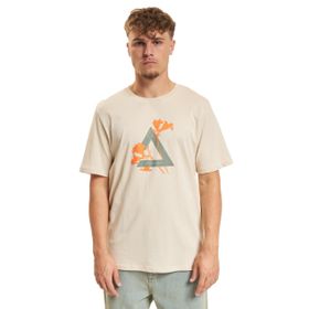 Jack & Jones Jcofloral Üçgen SS FST Moonbeam Bisiklet Yaka Erkek T-shirt