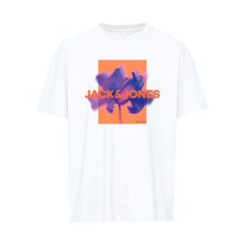Jack & Jones Jcoflorals Tee Ss Crew Neck FST Beyaz Erkek T-shirt