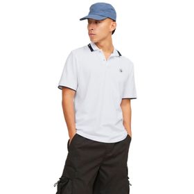 Jack & Jones Jcohass Logo Polo SS LN Beyaz Erkek T-shirt