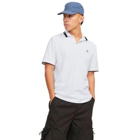 Jack & Jones Jcohass Logo Polo SS LN Beyaz Erkek T-shirt