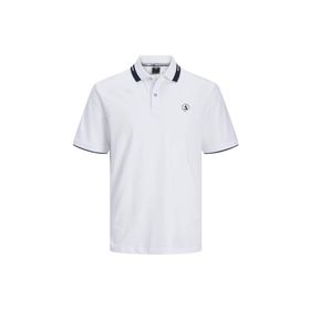 Jack & Jones Jcohass Logo Polo SS LN Beyaz Erkek T-shirt