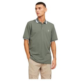 Jack & Jones Jcohass Logo SS LN Gri Polo Erkek T-shirt