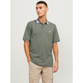 Jack & Jones Jcohass Logo SS LN Gri Polo Erkek T-shirt