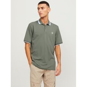 Jack & Jones Jcohass Logo SS LN Gri Polo Erkek T-shirt