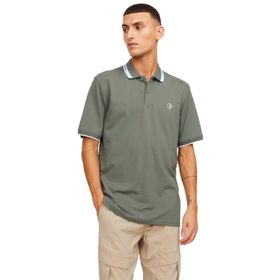 Jack & Jones Jcohass Logo SS LN Gri Polo Erkek T-shirt