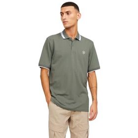 Jack & Jones Jcohass Logo SS LN Gri Polo Erkek T-shirt