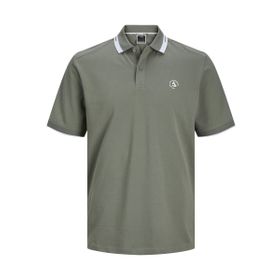 Jack & Jones Jcohass Logo SS LN Gri Polo Erkek T-shirt