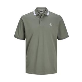 Jack & Jones Jcohass Logo SS LN Gri Polo Erkek T-shirt