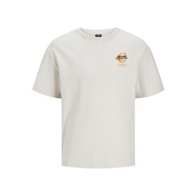 Jack & Jones Jcoholger Tee SS Moonbeam Bisiklet Yaka Erkek T-shirt