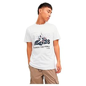 Jack & Jones Jcohunt Tee SS Crew Neck Beyaz Erkek T-Shirt