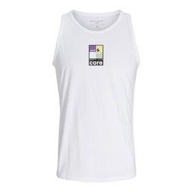 Jack & Jones Jcojj Colorfull Tanktop Beyaz Erkek T-shirt