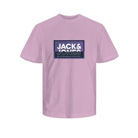 Jack & Jones Jcologan Summer Print Tee Crew Neck FST Lila Erkek T-shirt