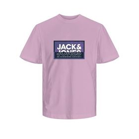 Jack & Jones Jcologan Summer Print Tee Crew Neck FST Lila Erkek T-shirt